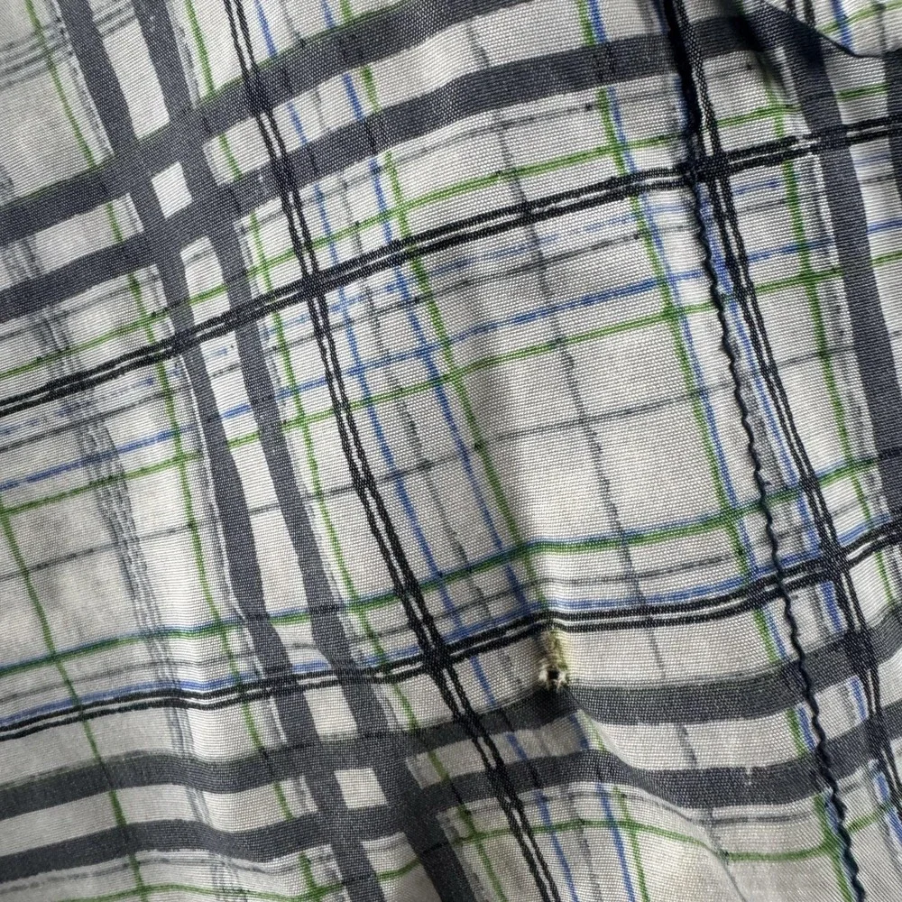 Tommy Bahama Relax Cargo Shorts Mens 32 Beige Plaid Lined 11 Inseam Pockets